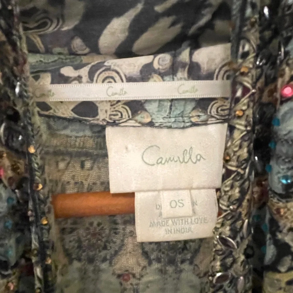 Camilla Franks, Long Casual Jacket, Girl on a Wing, 100% Silk, OS - Picture 9 of 9